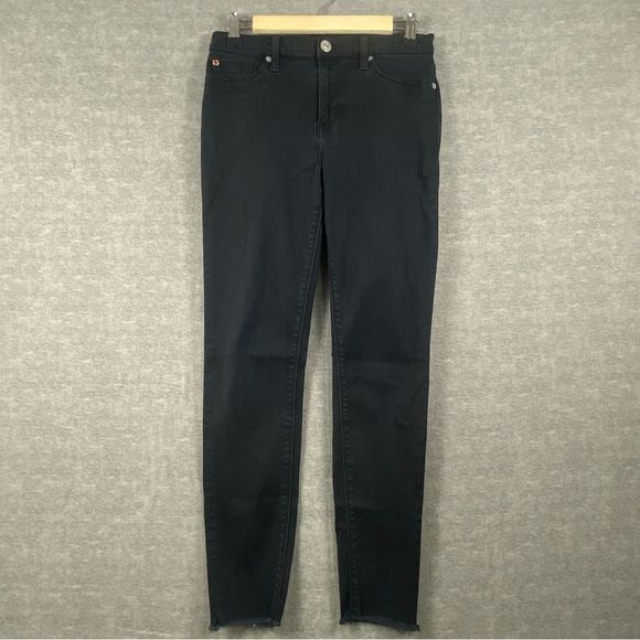 Hudson Jeans‎ Womens Black Straight Skinny Leg Jeans Size 28 - Picture 1 of 11